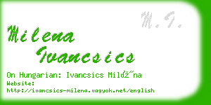 milena ivancsics business card